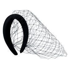 Load image into Gallery viewer, Birdcage Veil for Brides Black/Red/White Netting Wide Decorative
