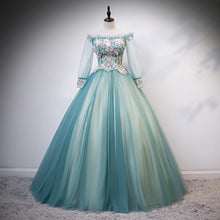 Load image into Gallery viewer, Fairy Prom Dress 2023 Off the Shoulder Floral Tulle
