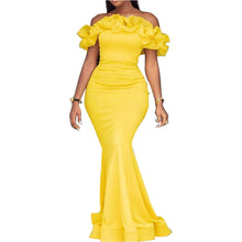 Load image into Gallery viewer, Long Prom Dress 2023 Off the Shoulder Ruffles
