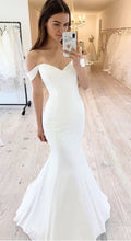 Load image into Gallery viewer, White Prom Dress 2023 Off the Shoulder Mermaid
