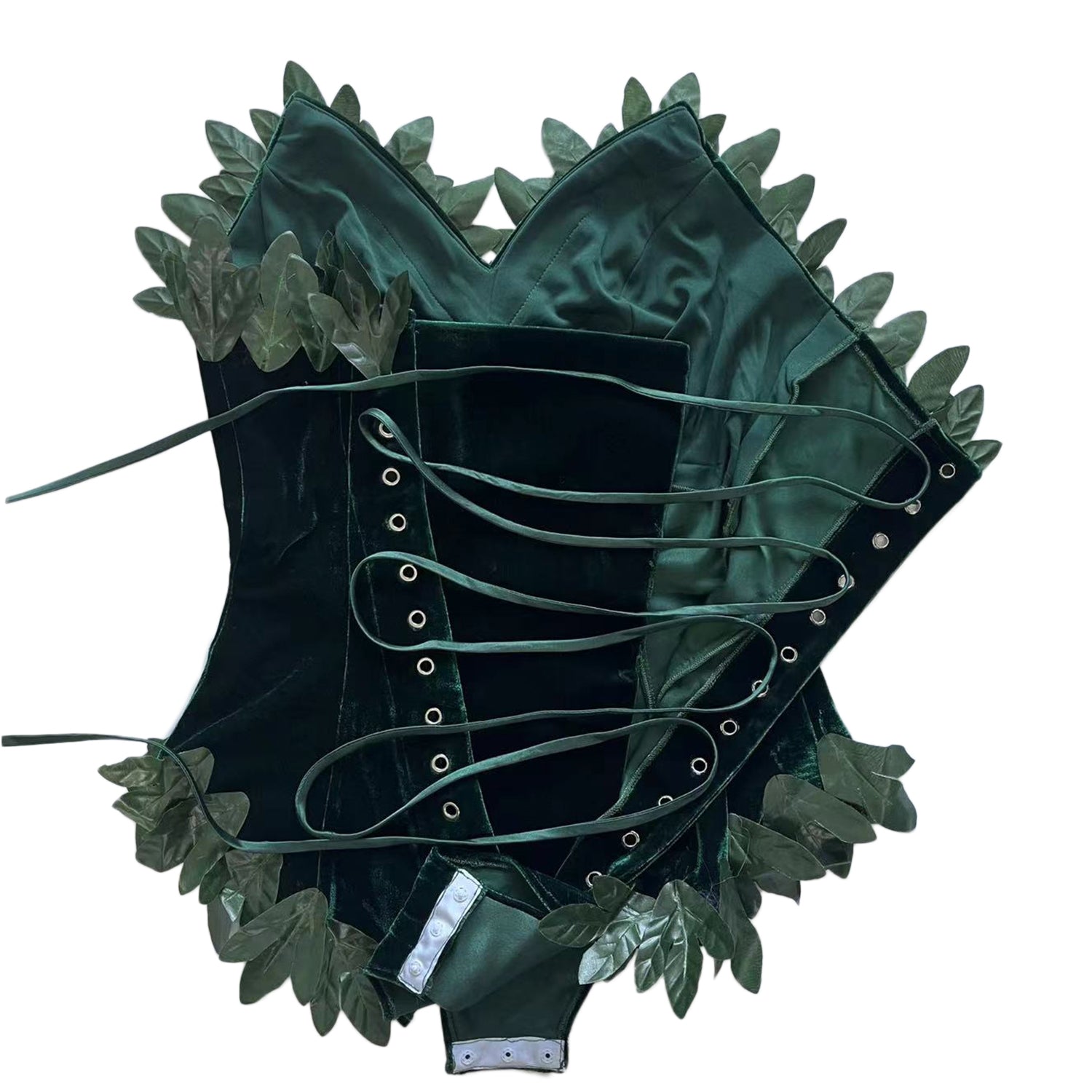 reiss emerald green dress Halloween Bodysuit Corset Back Poison Ivy Leaf Costume – DCdress