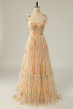 Load image into Gallery viewer, Fairy Prom Dress 2023 Floral Lace Up Tulle
