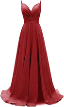 Load image into Gallery viewer, Prom Dress 2023 Glitter Side Split Spaghetti Straps
