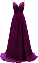 Load image into Gallery viewer, Prom Dress 2023 Glitter Side Split Spaghetti Straps
