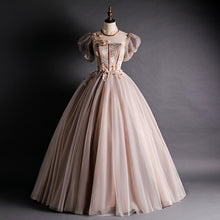 Load image into Gallery viewer, Pink Prom Dress 2023 Illusion Puffy Sleeves Fairy
