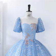 Load image into Gallery viewer, Princess Prom Dress 2023 Fairy Puff Balloon Sleeves Beaded
