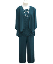 Load image into Gallery viewer, Dusty Blue Mother of the Bride Dress Pants Suits Plus Size Petite Loose Fit
