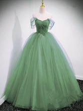 Load image into Gallery viewer, Green Prom Dress 2023 Off the Shoulde Tulle Puffy
